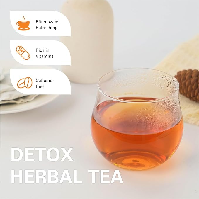 WT WEETEE Dandelion Leaf & Root Tea Bags, 100% Pure Dandelion Leaf and Roasted Dandelion Root Blend, Natural Caffeine-free Herbal Tea 2g x 100 Counts - Bloomnest