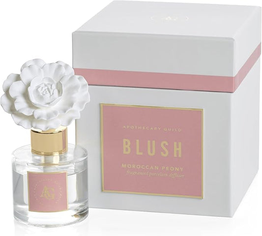 Zodax Blush Porcelain Oil Diffuser, 1.69 oz - Moroccan Peony
