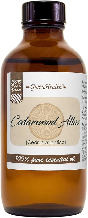 Cedarwood Atlas Essential Oil - 4 fl oz - 100% Pure Essential Oil - GreenHealth Greenals