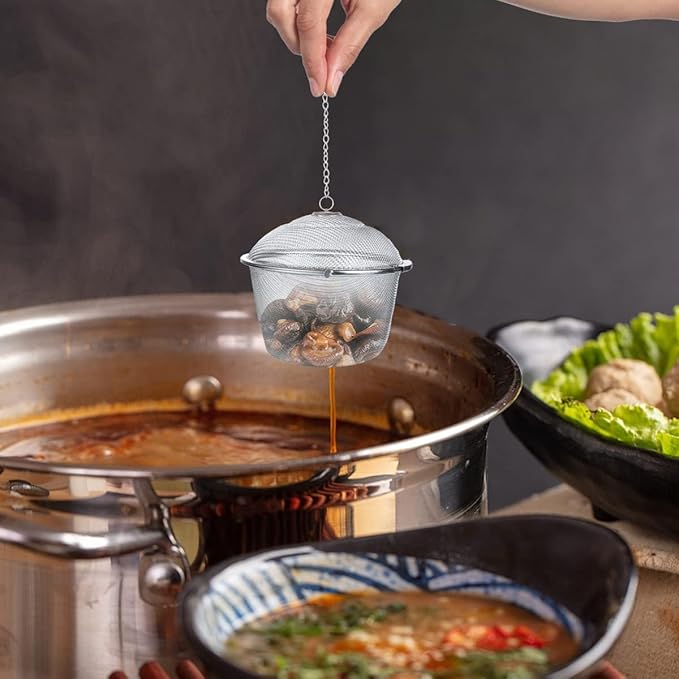 Extra Large Stainless Steel Twist Lock Mesh Tea Ball Tea Strainer Filter Spice Infuser 11cm/4.3 inch