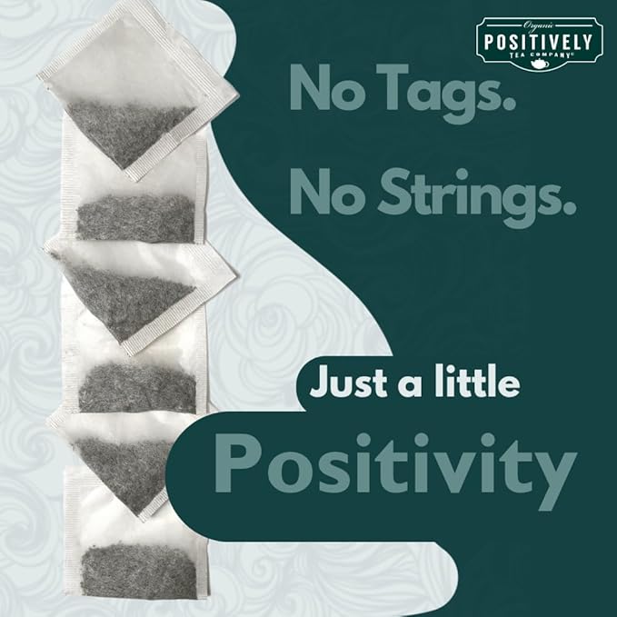 Organic Positively Tea Company, Spearmint Leaf Herbal Tea Bags, 100 Count, Eco-Friendly Tea Bags, Non-GMO - Bloomnest