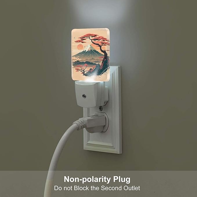Mount Fuji Night Light,Plug-in Night Lights with Dusk to Dawn Sensor for Stairway,Hallway,Bedroom Sleep Friendly Ideal for Women/Girls/Boys Gift,0.5w - Bloomnest