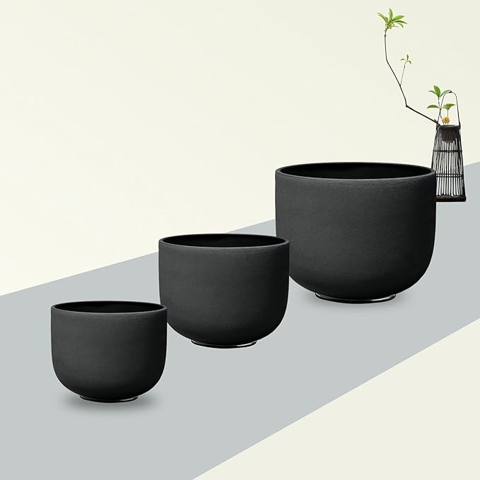 8-12 Inch Set of 3 Black Quartz Crystal Singing Bowl Chakra Set with Free Carrying Case and Suede Sticker & O-ring - Bloomnest