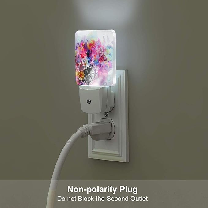 Magic Butterfly Play Night Light,Plug-in Nightlights Auto Sensor Night Lamp Dusk to Dawn Lamp Home Decor for Nursery Children Girls Boys