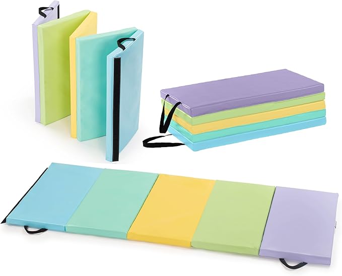 New Bounce Tumbling Mat for Kids - Gymnastics Mat - Folding Exercise Tumble Mat for Home Gyms - Bloomnest