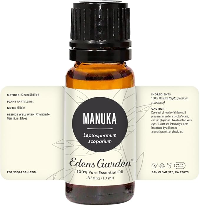 Edens Garden Manuka Essential Oil- 100% Pure Premium Grade, Undiluted, Natural, Therapeutic, Aromatherapy, The Best for Diffuser, Skin, Hair, Kid Safe 10 ml (.33 fl oz) EdensGarden