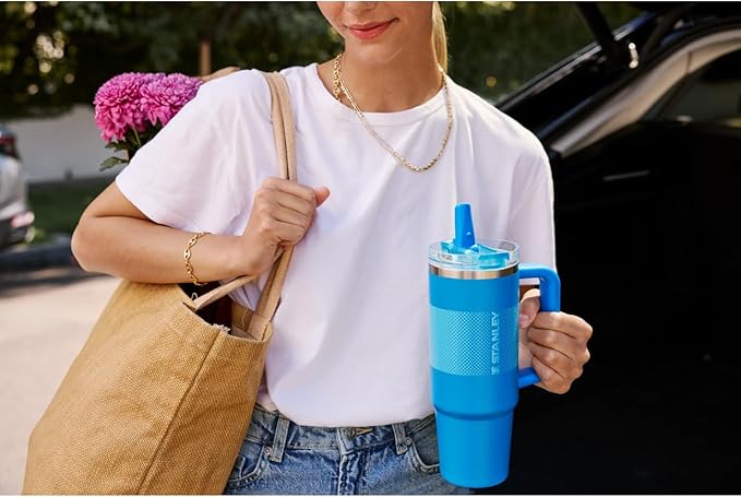 STANLEY Quencher ProTour Flip Straw Tumbler with Leakproof Lid | Built-In Straw & Handle | Cupholder Compatible for Travel | Insulated Stainless Steel Cup | BPA-Free