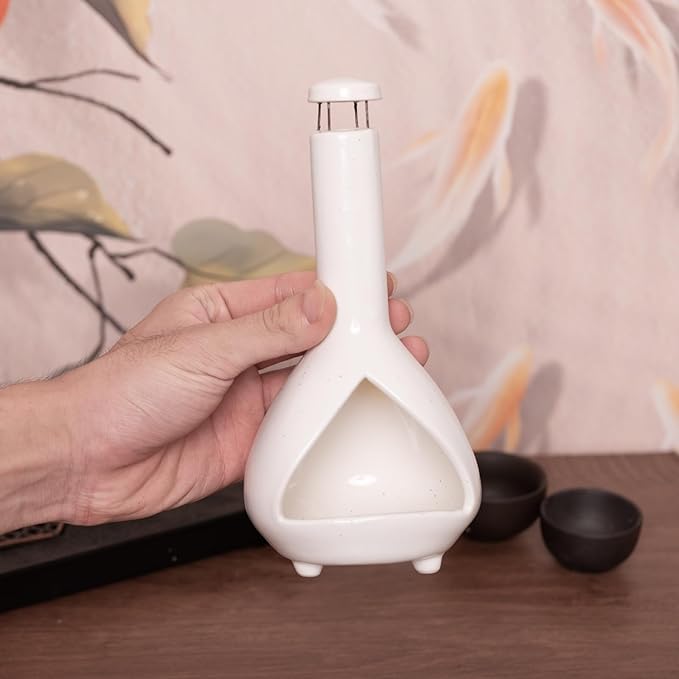 Handmade Mini Chiminea Palo Santo Holder - Ceramic Incense Burner for Cone & Stick, Ideal for Meditation, Energy Cleansing, Aromatherapy and Ideal Gift for Home Decor - Bloomnest