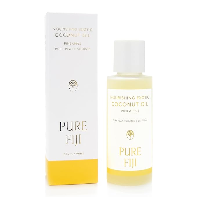 PURE FIJI Travel Size Nourishing Exotic Coconut Oil, Pineapple (3oz/90ml)