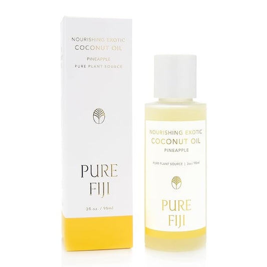 PURE FIJI Travel Size Nourishing Exotic Coconut Oil, Pineapple (3oz/90ml)