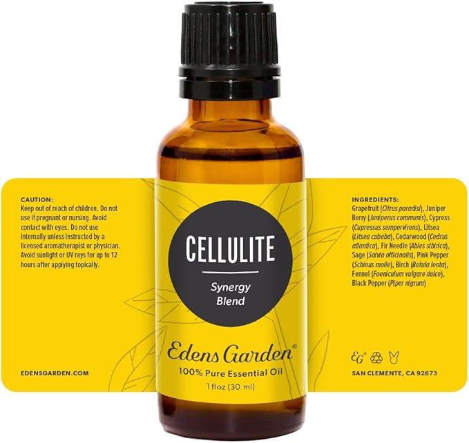 Edens Garden Cellulite Essential Oil Synergy Blend, 100% Pure Therapeutic Grade (Undiluted Natural/Homeopathic Aromatherapy Scented Essential Oil Blends) 30 ml - Bloomnest