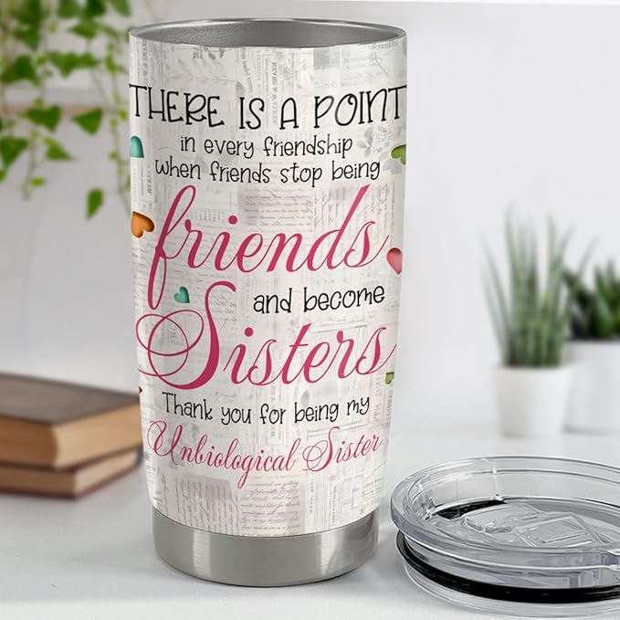 SANDJEST Personalized Best Friend Tumbler 20oz & 30oz with Lid - Gift for Best Friends, Women, Girls, Sister - Christmas, Birthday - Bloomnest