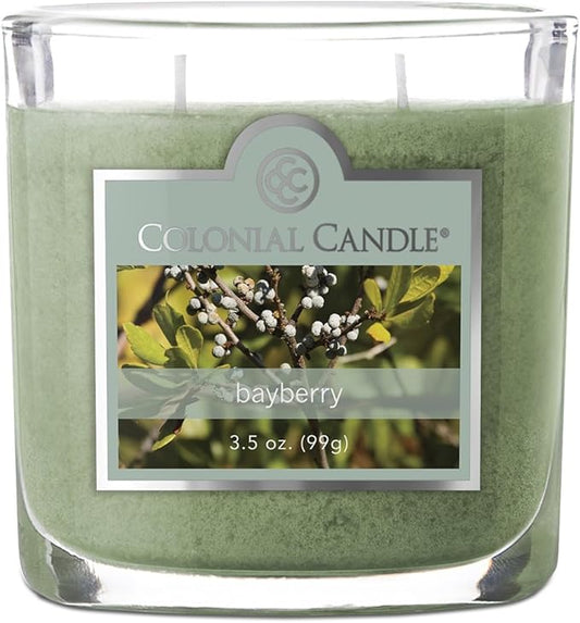 Colonial Candle Bayberry Scented Jar Candle, 2 Wick, 3.5 oz, Mottled Wax Candle - Bloomnest