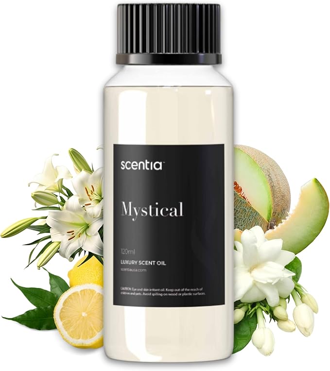 Scentia Hotel Diffuser Oil Inspired by The Wynn, Las Vegas Hotel - 120 mL 4.06 fl oz - Essential Oil Blend Melon, Raspberry, Lily, Jasmine & Lemon for Aromatherapy Diffusers - Mystical - Bloomnest