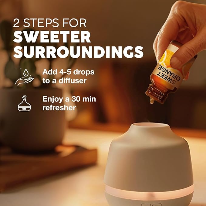 KUKKA Sweet Orange Essential Oils - 0.34 Fl Oz - for Hair, Skin, Diffuser, Aromatherapy & DIY Soap Making Scent - Bloomnest
