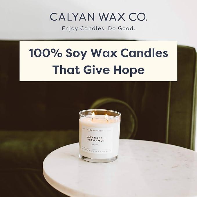 Calyan Wax Co. 2 Wick Candle, Palo Santo + Cypress Scented Candle, 37 Hour Burn Time, Aromatherapy Soy Candles, Non Toxic & Vegan Soy Wax, Glass Tumbler Scented Candles, 12.5oz - Bloomnest