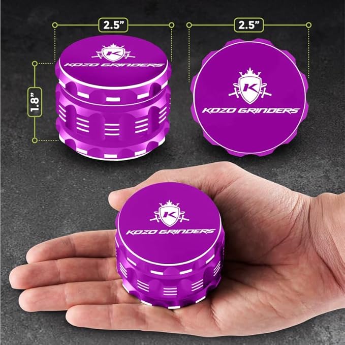 2.5 Inch Grinder Mills, Aluminum (Purple) - Bloomnest