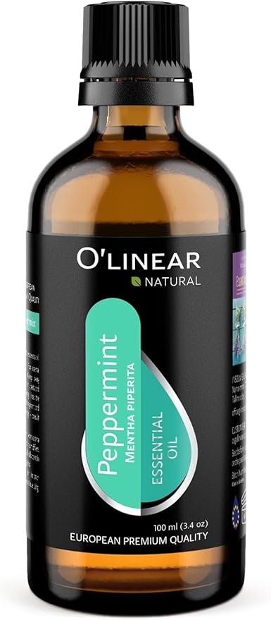 O'linear 3.4 Fl Oz Therapeutic Grade Peppermint Essential Oil for Diffusers for Home, Aromatherapy 100% Pure Mint Oil for Humidifiers, Natural Essential Oils for Candle Making SPA Steam Room Sauna - Bloomnest
