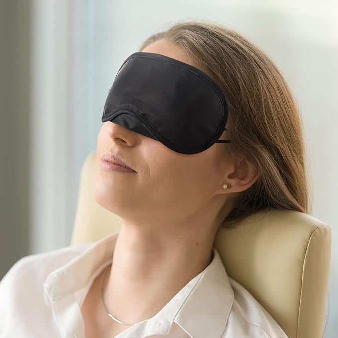 100 Pack Eye Mask Disposable Blindfolds for Games with Nose Pad Soft Eye Cover Party Pack Sleep Eye Masks Eye Shade Mask Women Men Kids (Black) - Bloomnest