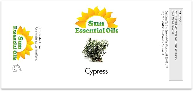 Sun Essential Oils 4oz - Cypress Essential Oil - 4 Fluid Ounces - Cypress Oil - Bloomnest
