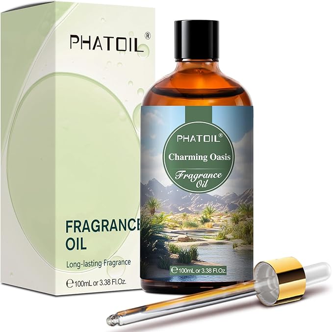 PHATOIL Charming Oasis Fragrance Oils for Aromatherapy, 3.38FL.OZ Diffuser Oils for Home, Perfect for Aromatherapy, Humidifiers, Yoga, DIY Candle and Soap Making - 100ml - Bloomnest