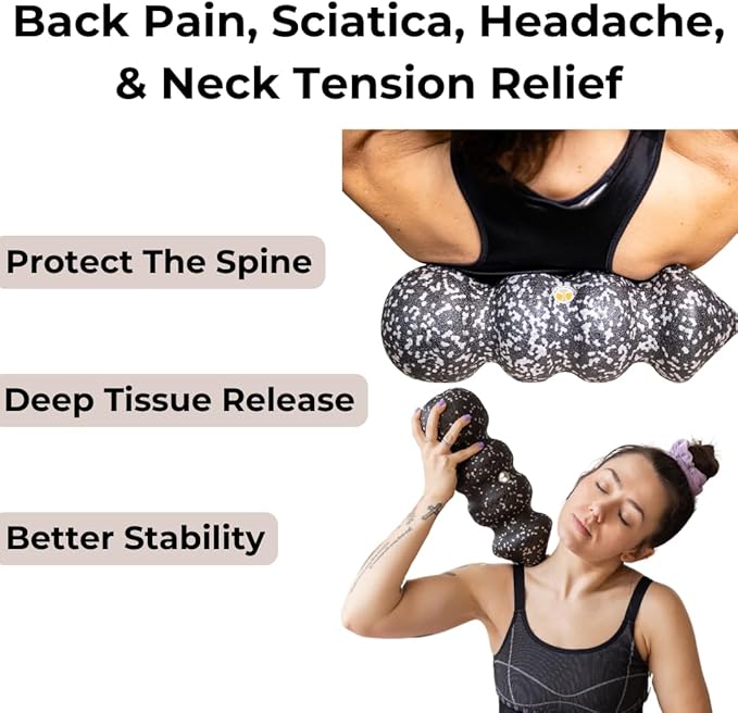 Rollga POINT - The Better Foam Roller for Physical Therapy. Deep Tissue Massage Roller for Muscle Recovery, Back Pain Relief & Flexibility. Yoga & Pilates Exercise Roller. Beginner & Athlete Approved. - Bloomnest