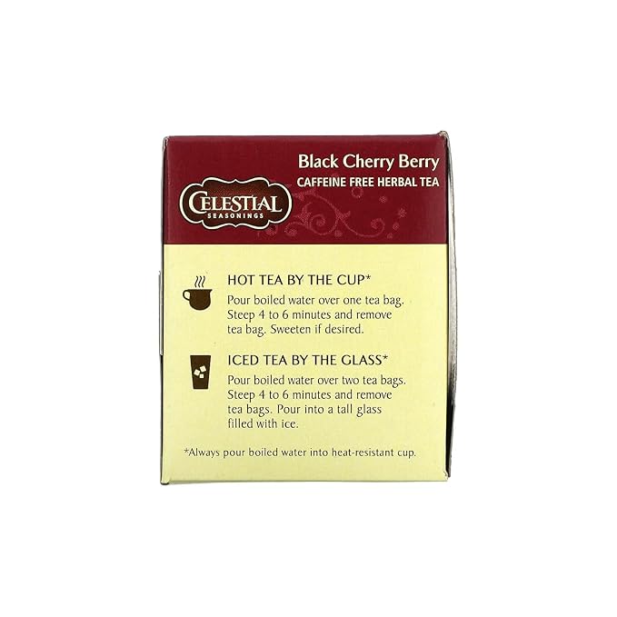 Celestial Seasonings Black Cherry Berry Tea Bags, 20 Count (Pack of 2) - Bloomnest