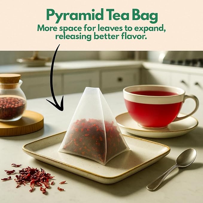 Tozzy Organic Hibiscus Tea – 100 Count, Plant-Based Pyramid Tea Bags - Bloomnest