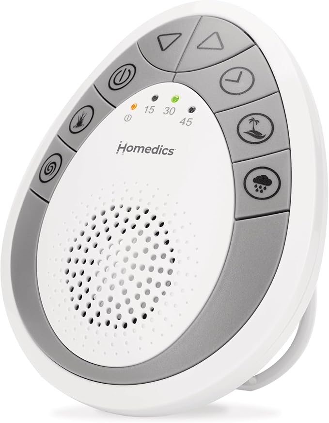 Homedics Rejuvenate Traveler White Noise Sound Machine, Portable Sound Machine with 4 Relaxing Sounds for Travel, Home, Nursery and Office, Auto Off Timer - Bloomnest