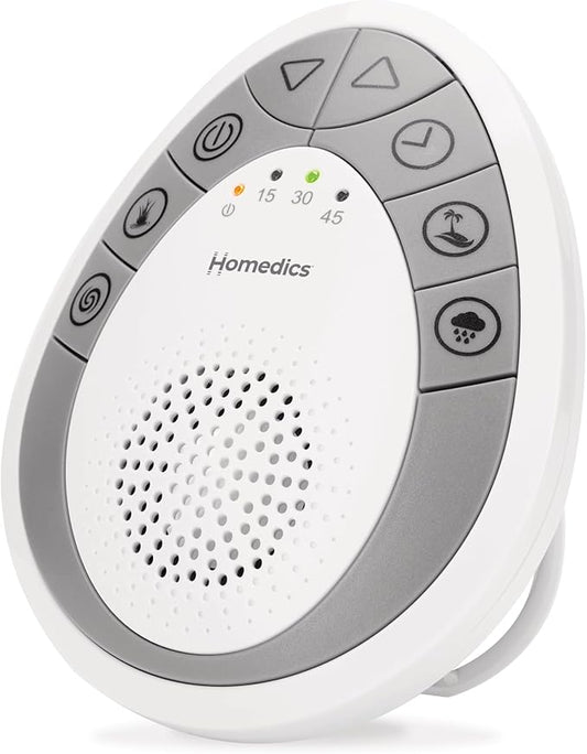 Homedics Rejuvenate Traveler White Noise Sound Machine, Portable Sound Machine with 4 Relaxing Sounds for Travel, Home, Nursery and Office, Auto Off Timer - Bloomnest