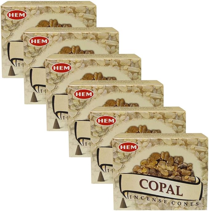 TRUMIRI Incense Cone Holder Bundle with Hem Copal Incense Cones - Pack of 6 (Approx 60 Cones) TRUMIRI