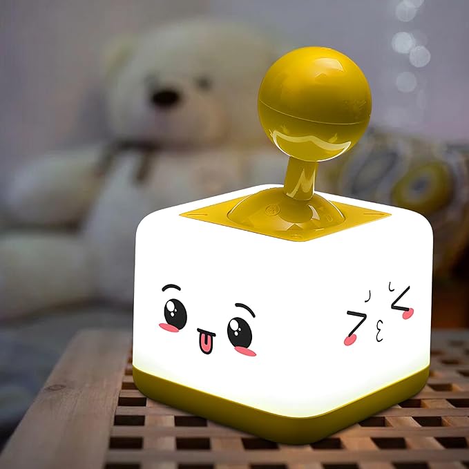 Night Light Lamp Rocker Night Light, 2-Speed Timer Bedside Night Lamp Rechargeable USB Lamp Side Table Light Night Rising Lamp LED Companion Light (Rocker Yellow) - Bloomnest