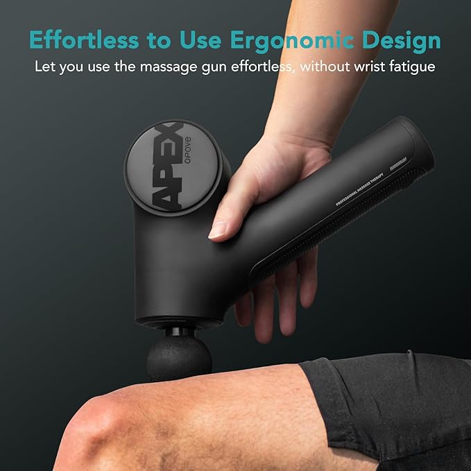 opove Apex Massage Gun Deep Tissue 14.5mm Percussion Fascia Muscle Massager for Athletes Workout Pain Relief Recovery Relaxation, Professional Therapist Choice, Ergonomic for Effortless to Use - Bloomnest