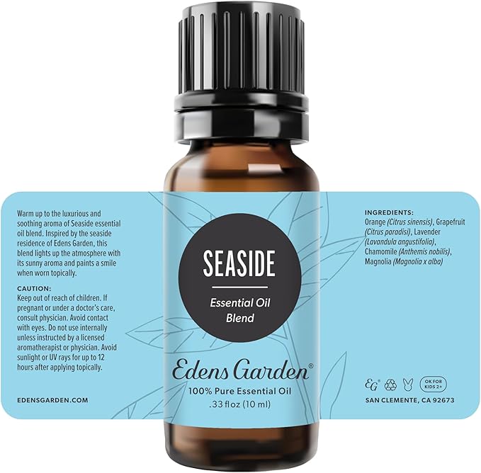 Edens Garden Seaside Essential Oil Blend- 100% Pure Premium Grade, Undiluted, Natural, Therapeutic, Aromatherapy, The Best for Diffusing, Candle, Laundry, Humidifiers 10 ml (.33 fl oz) - Bloomnest