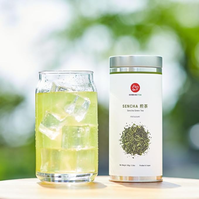 Senbird Premium Sencha - Japanese Green Tea - From Shizuoka, Japan - Loose Leaf Tea In Airtight Tea Tin (3.5oz/100g) - Bloomnest