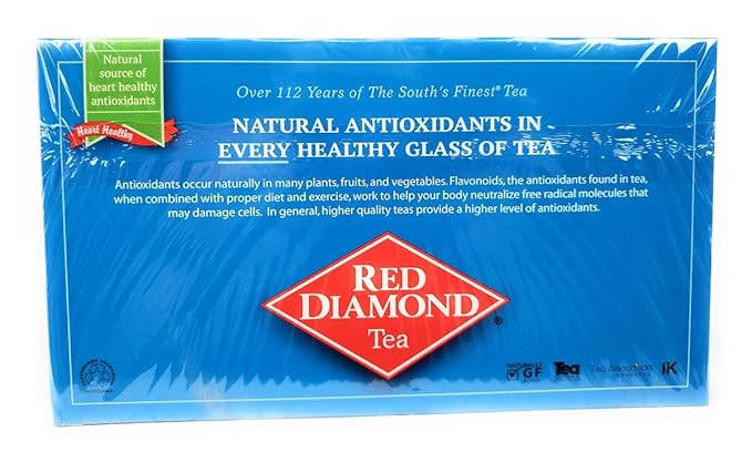 Red Diamond All Natural Iced Tea Bags Gallon Size, 12 Count (1) - Bloomnest
