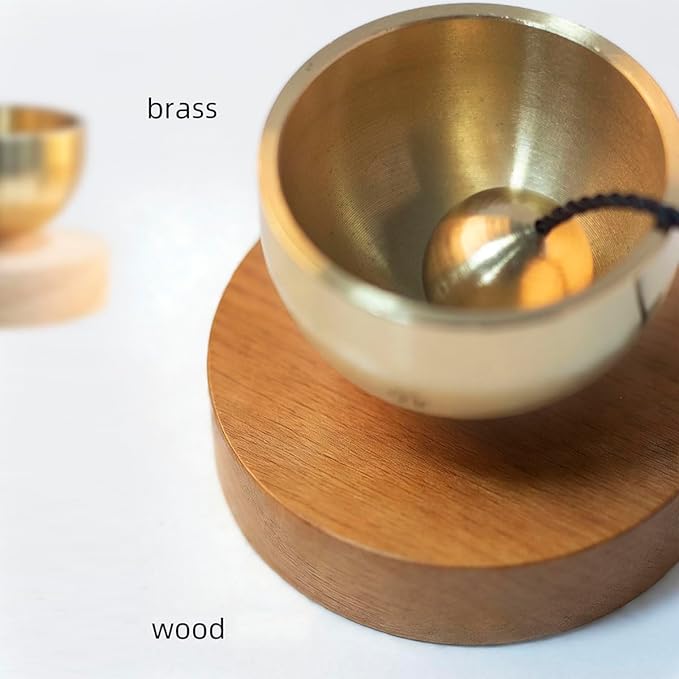 Portable Mini Singing Bowl Set | Beautiful sound and look | Little Tibetan Singing Bowl Set | Easy To Play | Chakra therapy, hand beaten | Creates Beautiful Sound for Healing (Light color-mini) iwoohome