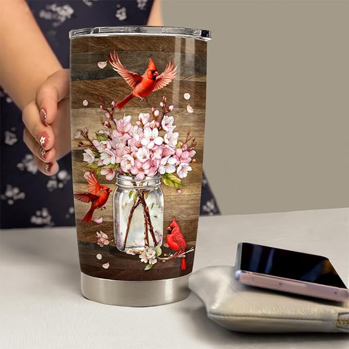 Cardinal Tumbler 20oz Stainless Steel Insulated Travel Mug Cup for Women Girls Gifts for Birthday Christmas - Bloomnest