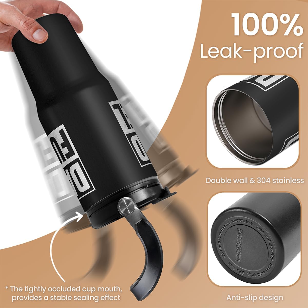 SANDJEST Dad Fuel Stainless Steel Insulated 30oz Tumbler with Carry Handle & Flip Straw Lid for Dad on Fathers Day, Birthday or Christmas