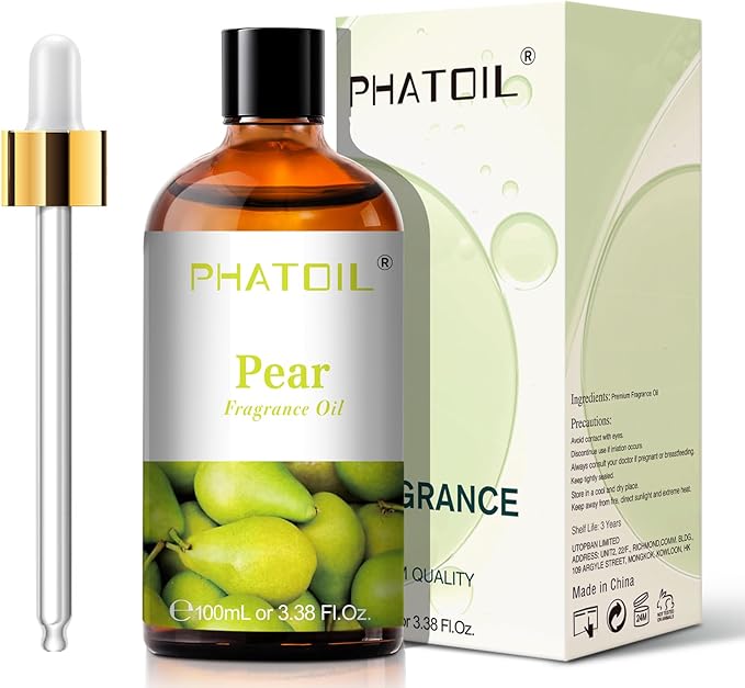 PHATOIL 3.38FL.OZ Pear Fragrance Oils for Aromatherapy, Essential Oils for Diffusers for Home, Perfect for Diffuser, Yoga, Skin Care, DIY Candle and Soap Making - 100ml - Bloomnest