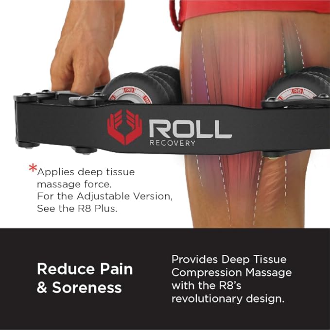 ROLL Recovery R8 (Carbon Black) - Deep Tissue Massage Roller - Bloomnest