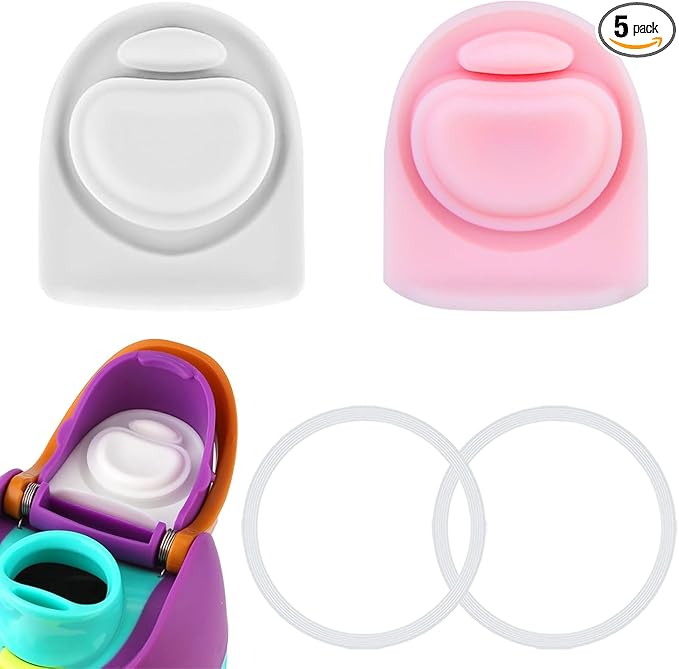 2 Sets Replacement Stopper and O Ring Gasket Compatible with Owala FreeSip 24oz 32oz,Water Bottle Lid Insert Cap Rubber Seal Parts for Owala 16/19/24/32/40oz Mouthpiece Accessories F9 Frokolla