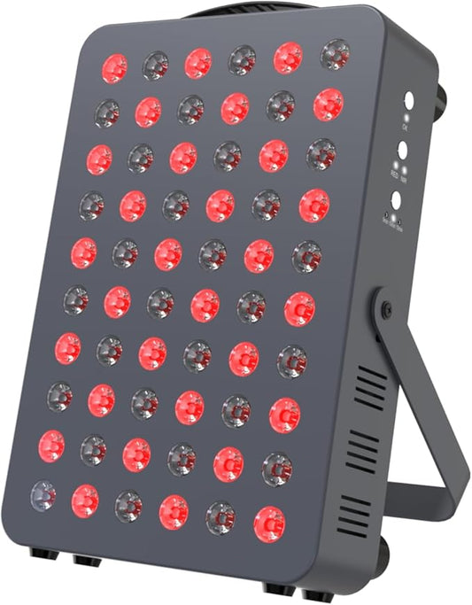 Hooga Red Light Therapyfor Face & Body, 60 LEDs, 660nm Red 850nm Near Infrared with Timer for Pain Relief, Skin Health, Anti-Aging, Sleep, Energy & Recovery, Includes Hanging Kit & Handle - HG300 - Bloomnest