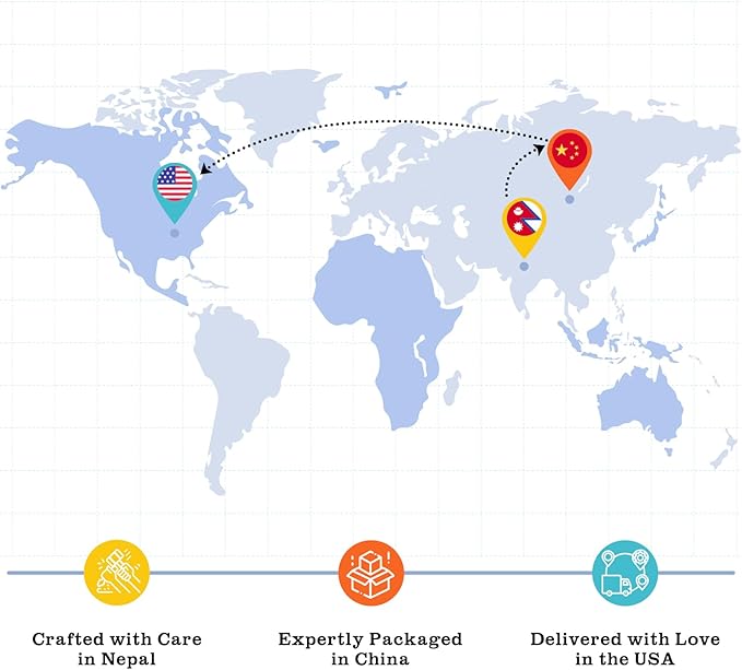 Tibetan Singing Bowls – Hand-Hammered in Nepal, Authentic Meditation Sound Bowls for Yoga, Chakra Healing, Mindfulness & Spiritual Self-Care Gifts for Women