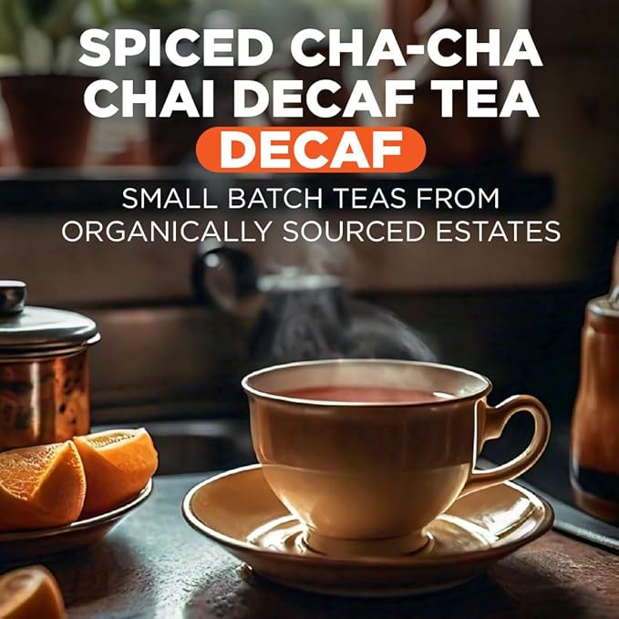 Maud's Organic Decaf Chai Tea Pods, 24 ct, Recyclable Single Serve Tea Pods – 100% Gourmet Blended Tea Leaves, Compatible with Keurig K Cups Maker - Bloomnest
