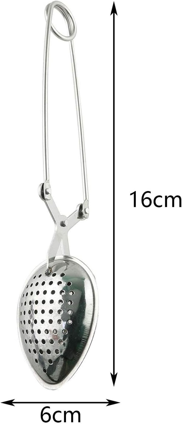 Tegg Tea Infuser 2PCS Stainless Steel Leaves Shape Spices Snap Spoon Tea Filter Strainer With Long Handle for Loose Leaf Tea and Mulling Spices - Bloomnest