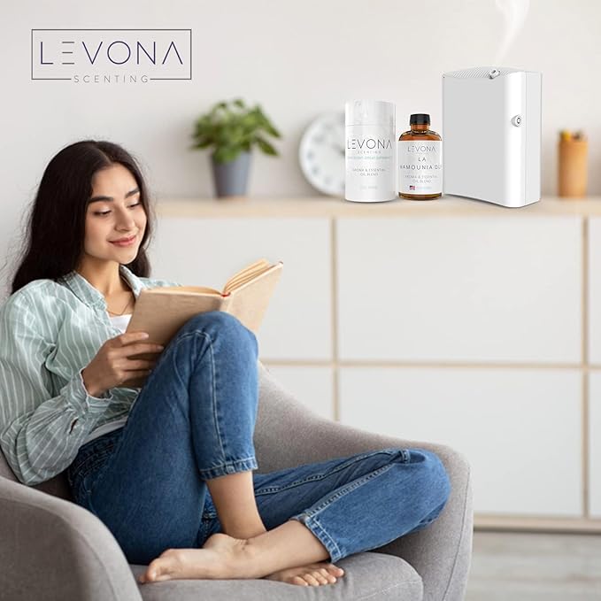 Levona Scent Essential Oil - Fresh Aroma for Home, Office, Hotel & Spa, Perfect in Humidifiers and Diffusers, Luxury Fragrance, with Citrus, Rosewood, Amber Notes - 500ml/ 17 fl oz, La Mamounia Dup LEVONASCENT