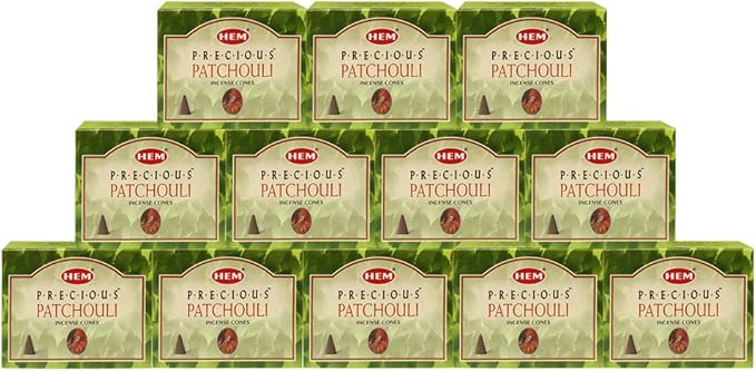 Precious Patchouli Incense Cones and Cone Incense Burner Bundle Insence Insense Hem Incense