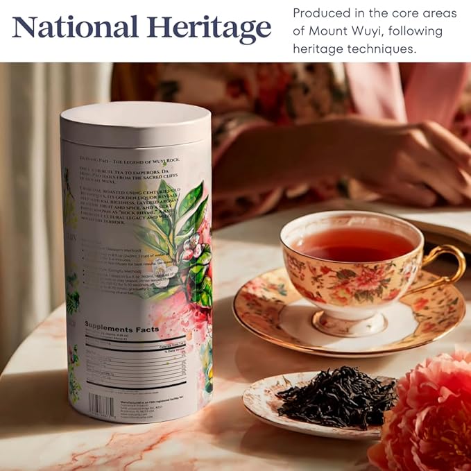 Da Hong Pao Oolong Tea Loose Leaf – Authentic Wuyi Rock Oolong Tea from China – Premium Roasted Chinese Tea – Loose Leaf Tea – Traditional High Mountain Oolong - Bloomnest