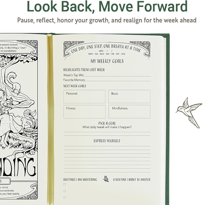 Gratitude Journal for Women with Guided Daily Prompts, Goal Setting & Habit Tracker—90-Day Mindfulness & Self-Care Journal with Relaxing Coloring Pages for Mood, Mindset & Sobriety Support (Hardcover)